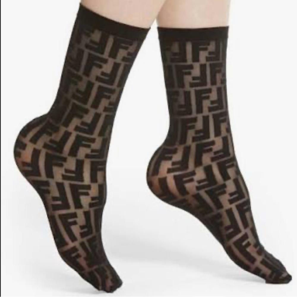 Fendi FF Black Women’s Sheer Stocking Socks